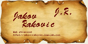 Jakov Raković vizit kartica